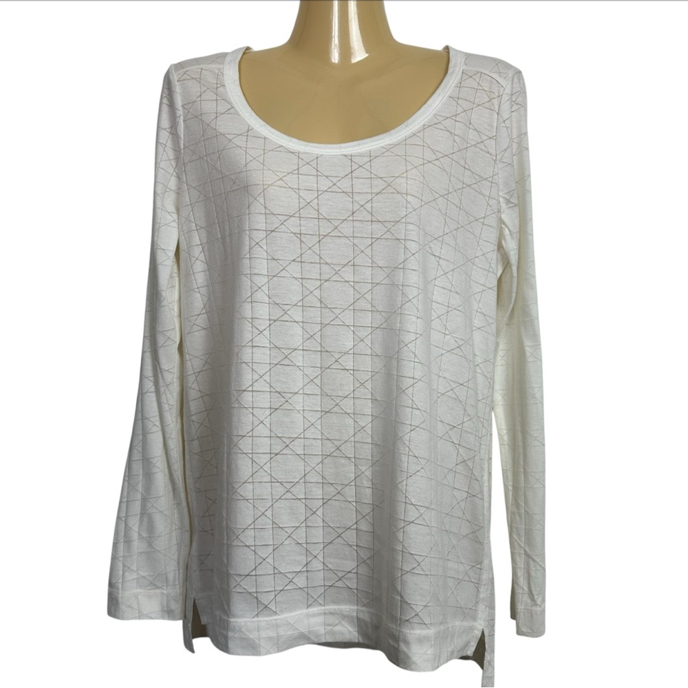 Lou & Grey Cream Fitted Long Sleeve Blouse